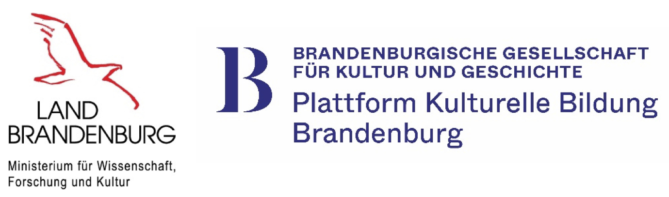 Logos MWFK und Plattform Kulturelle Bildung Brandenburg